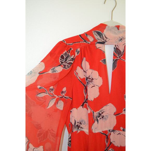 Anthropologie Exquise Floral Tiered Mock-Neck Maxi Dress Size X Small - Picture 6 of 11